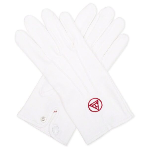 100% cotton royal arch white gloves