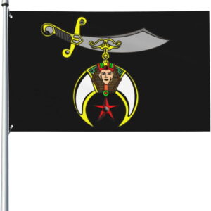 Masonic Shriner Flag – Crescent, Scimitar & Star Emblem