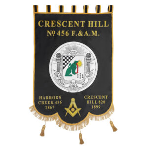 Crescent Hill Custom Masonic Banner – Handmade Embroidered Exposé