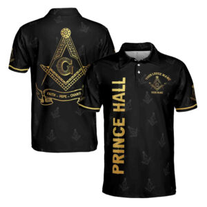 Personalized Prince Hall Freemason Polo Shirt – Faith, Hope & Charity