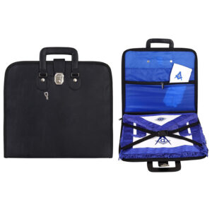 Masonic Regalia Black Faux Leather Apron Soft Case
