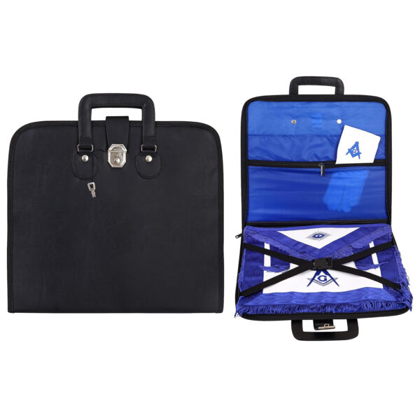 Masonic Regalia Black Faux Leather Apron Soft Case
