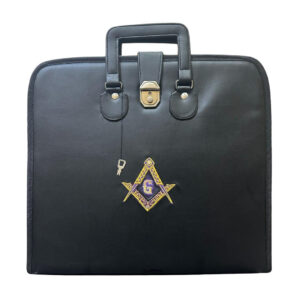 Hand Embroidered Masonic Blue Lodge Master Mason Soft Apron Case