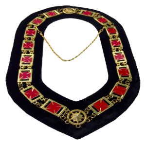 Knights Templar Gold Plated Masonic Regalia Chain Collar