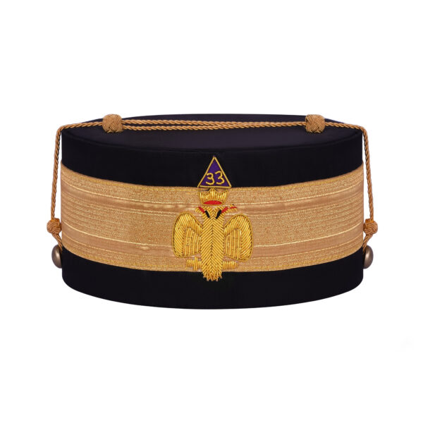 33rd Degree Scottish Rite Crown Cap – Wings Down with Gold Bullion Emblem