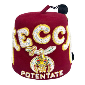 MECCA POTENTATE Double Jeweled Shriner Fez Hat