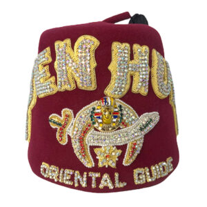 Bullion Triple Jewel Fez with Sword Through – Masonic Ceremonial Regalia
